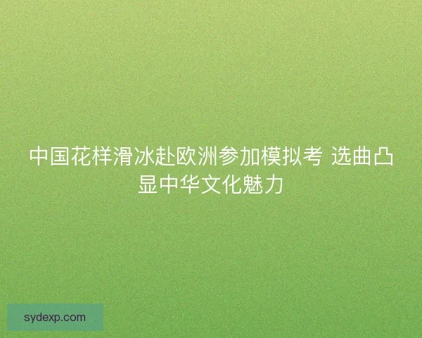 中国花样滑冰赴欧洲参加模拟考 选曲凸显中华文化魅力